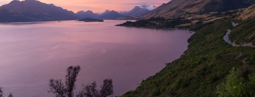 Lake Wakatipu zum Sonnenuntergang